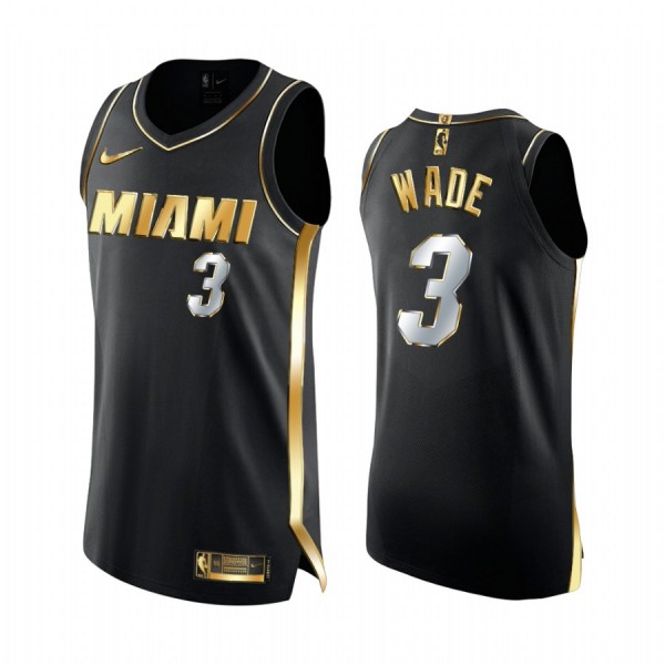 Miami Heat Trikot Dwyane Wade 3 2020-21 Schwarz Golden Edition Swingman - Herren